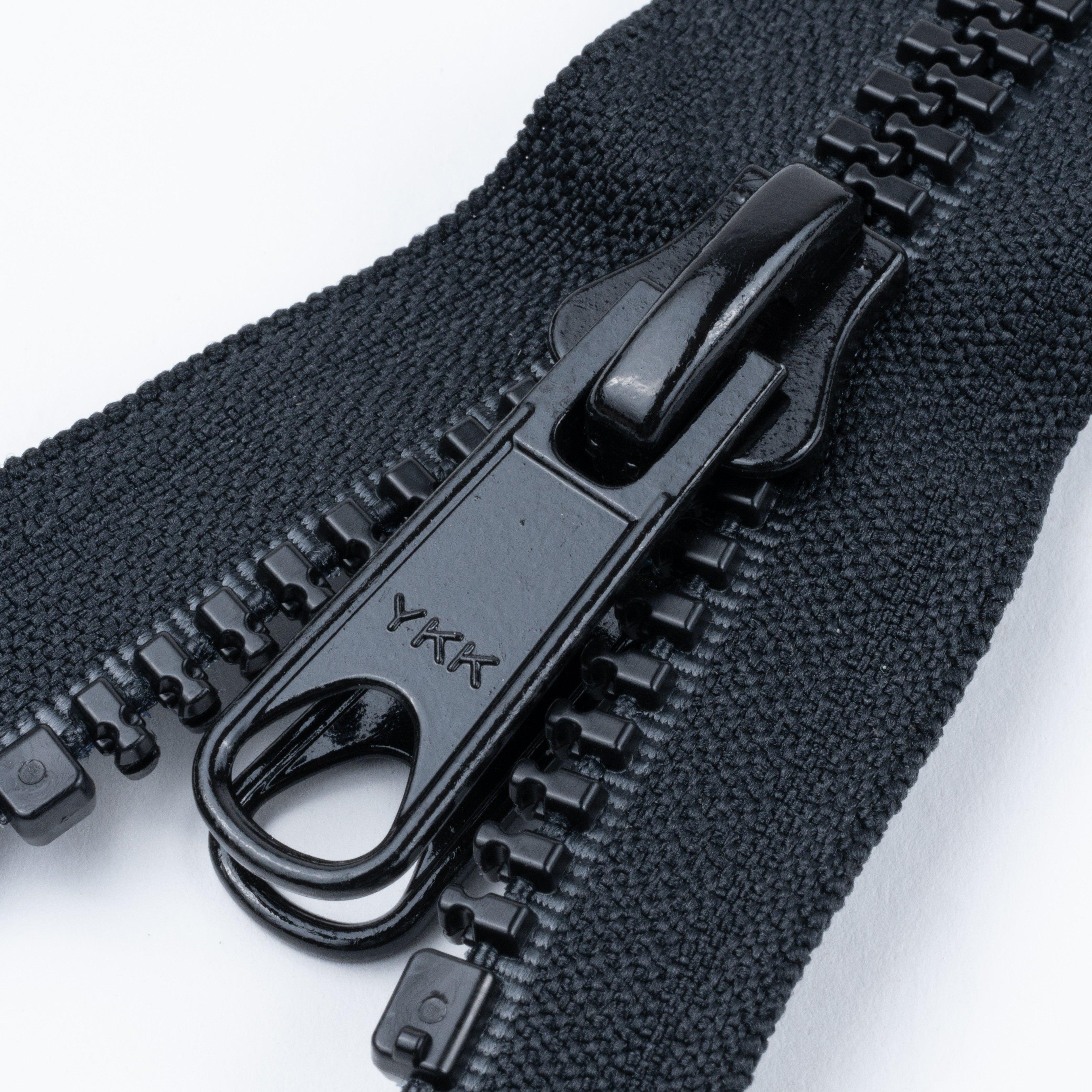 YKK VISLON #10 Separating Zipper Automatic Lock Short Double Pull Metal  Slider #VFUVOL-107 DX E 18